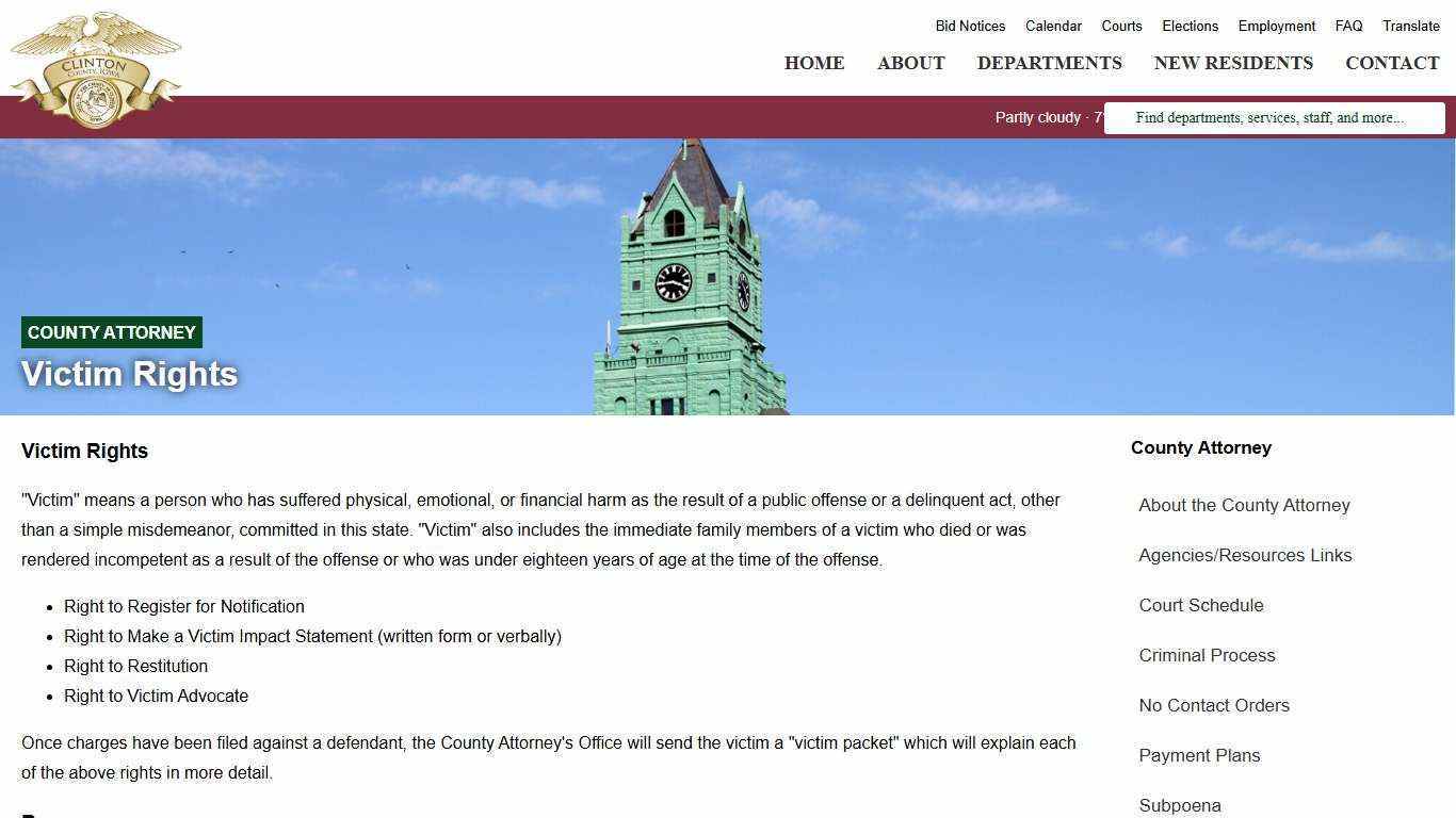 Victim Rights - Clinton County Government - Iowa