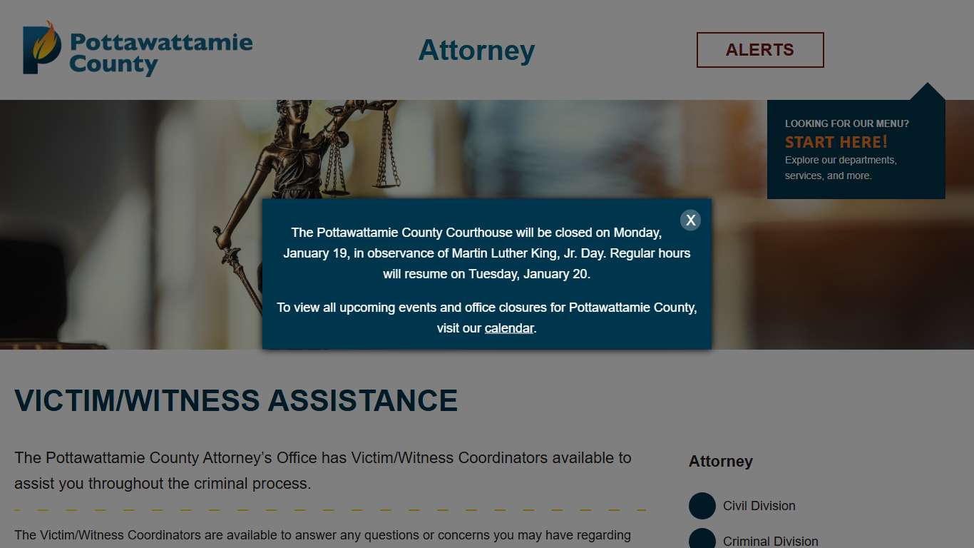 Victim/Witness Assistance in Pottawattamie County, Iowa